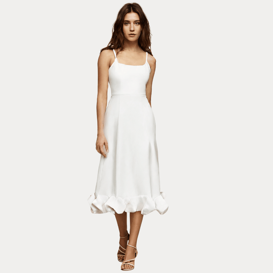 ABITO IN SETA CON VOLANT