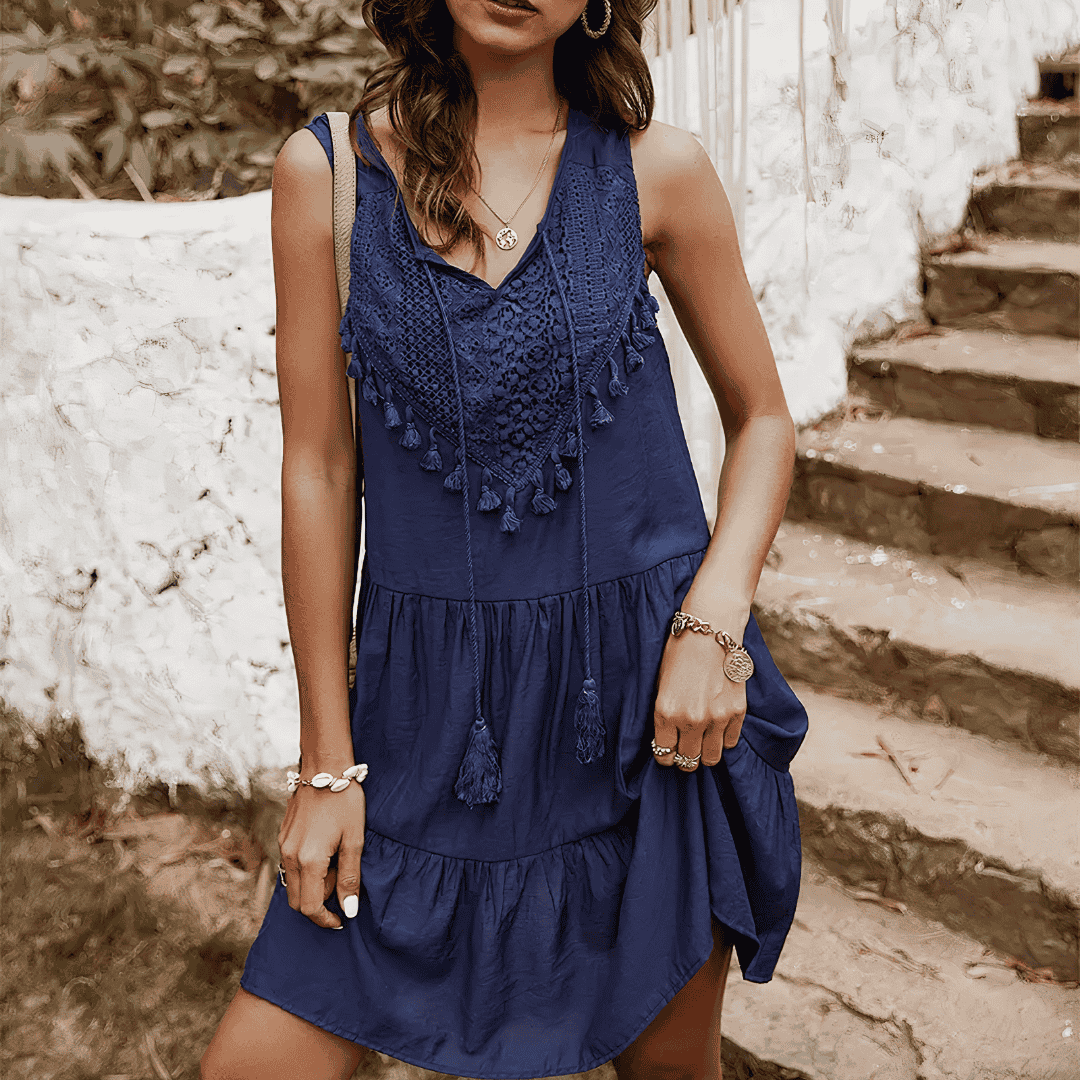 ABITO IN FLANELLA CON RICAMO