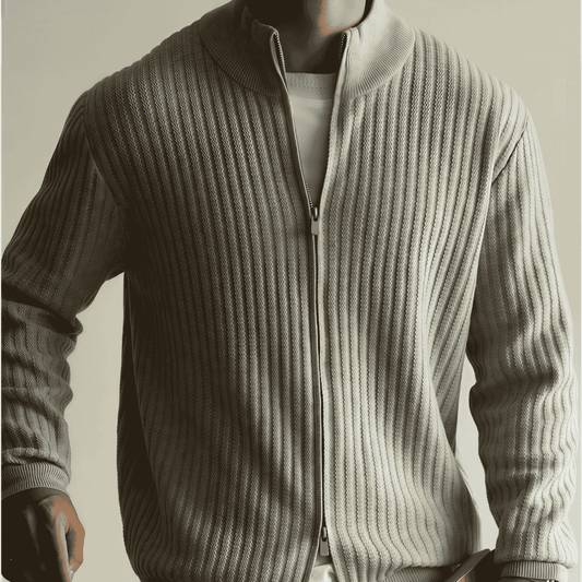 CARDIGAN A COSTE CON ZIP