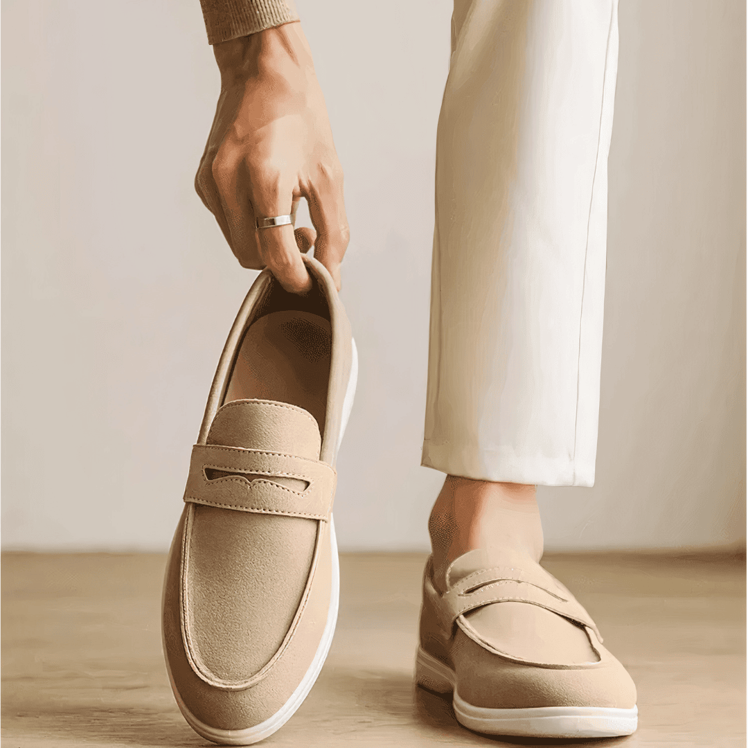 MOCASSINI IN PELLE SCAMOSCIATA