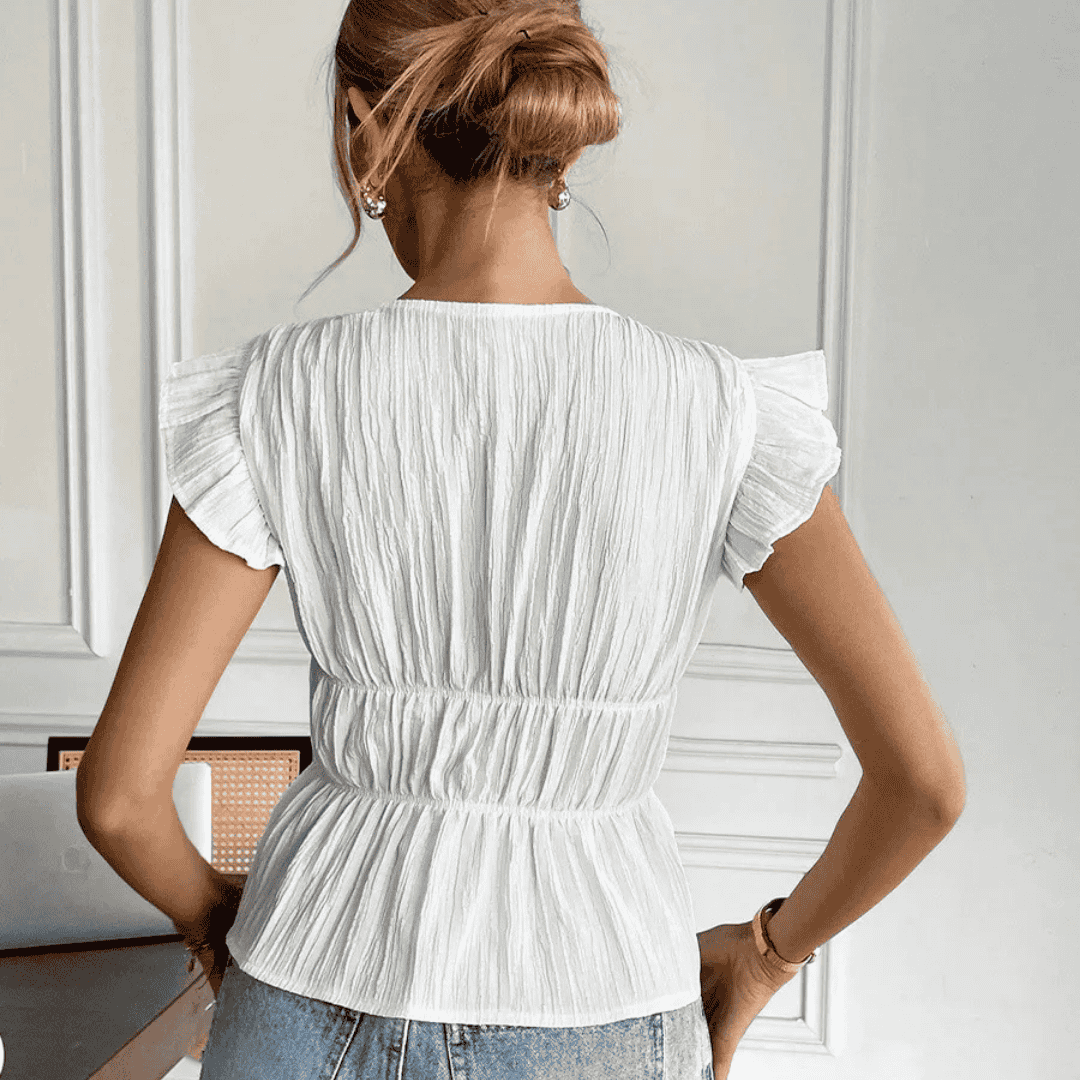 TOP DRAPPEGGIATO CON FIOCCO