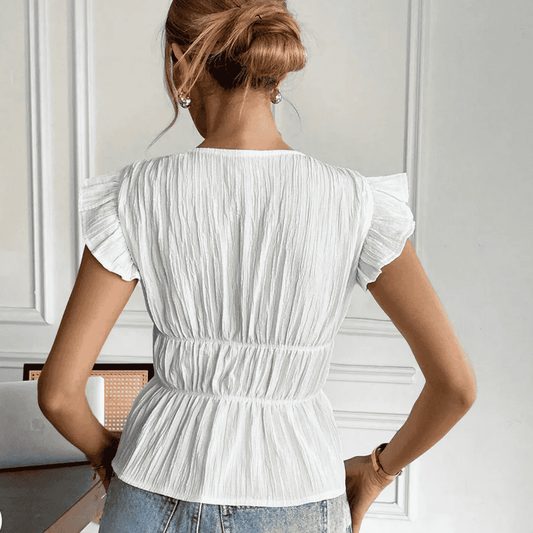 TOP DRAPPEGGIATO CON FIOCCO