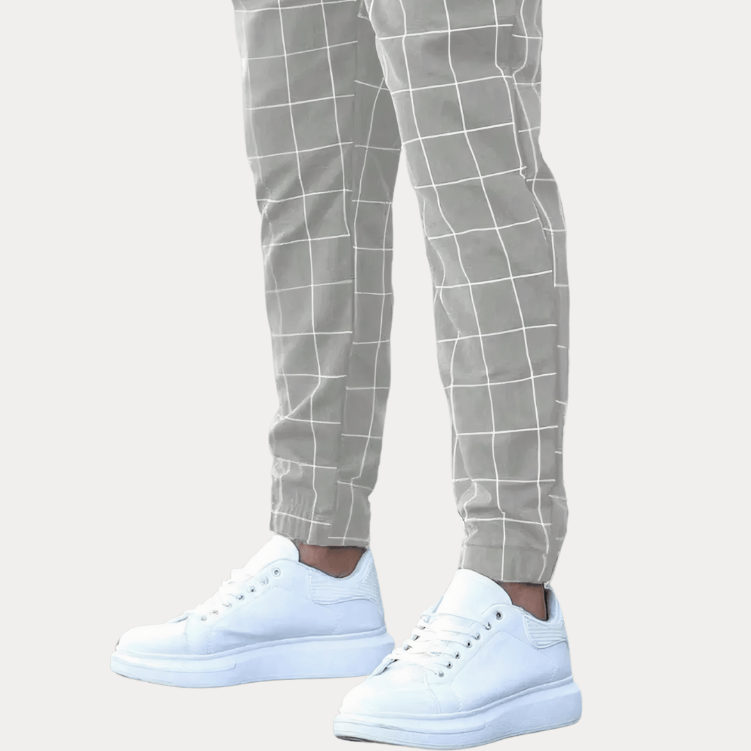 PANTALONI SLIM FIT A QUADRI