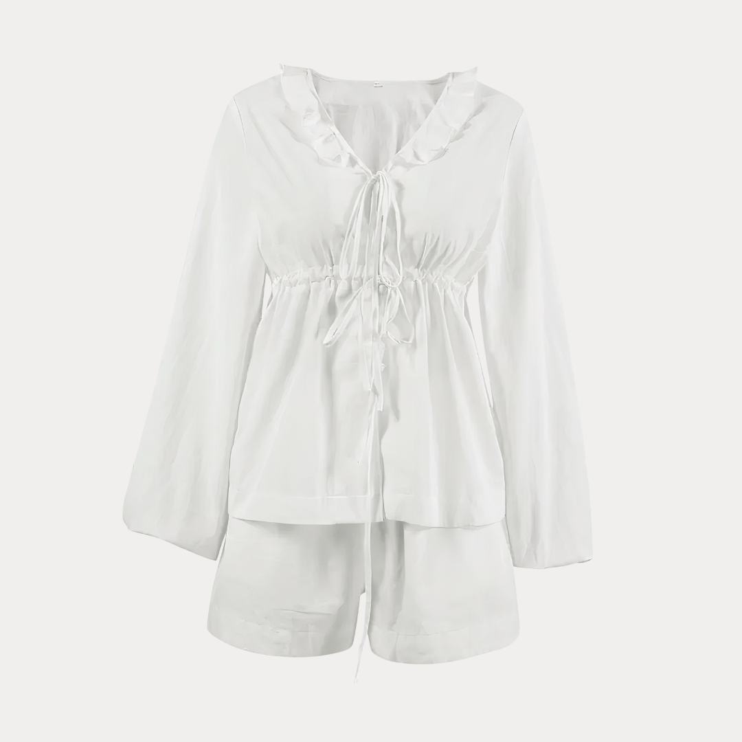 COORDINATO IN MISTO LINO E COTONE