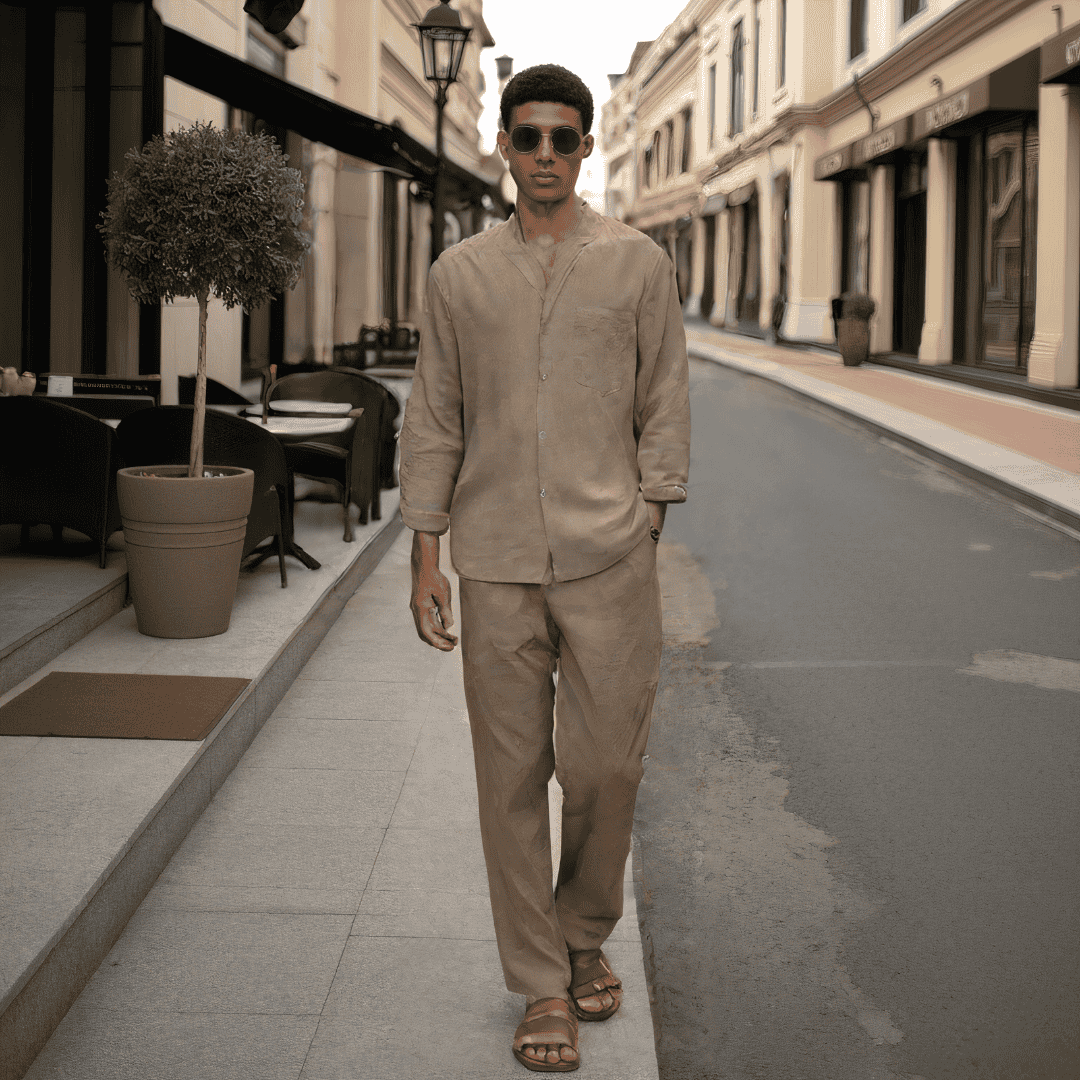 COMPLETO DUE PEZZI IN LINO