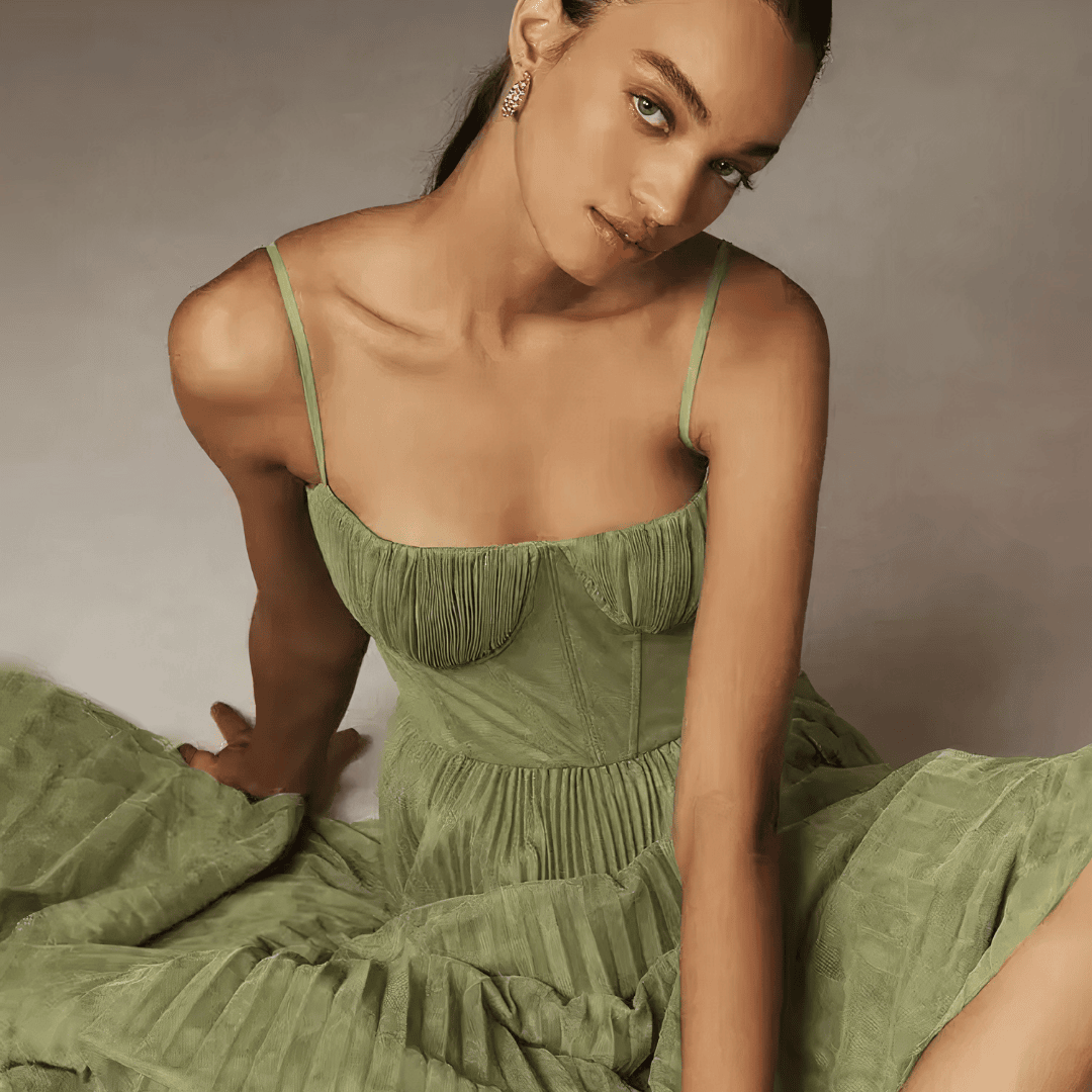 ABITO CON GONNA LUNGA A RIGHE