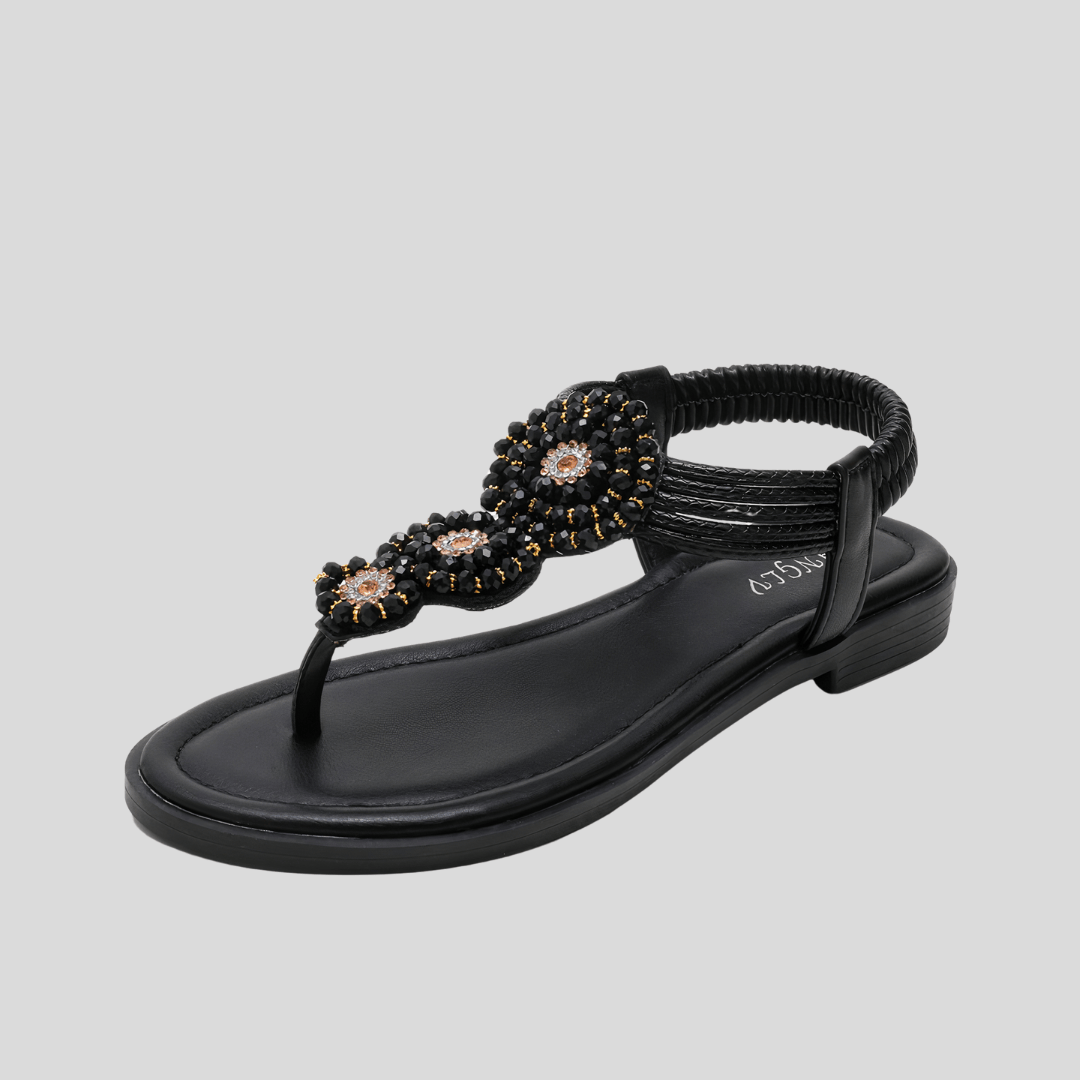 SANDALI CON DECORO DI PERLE