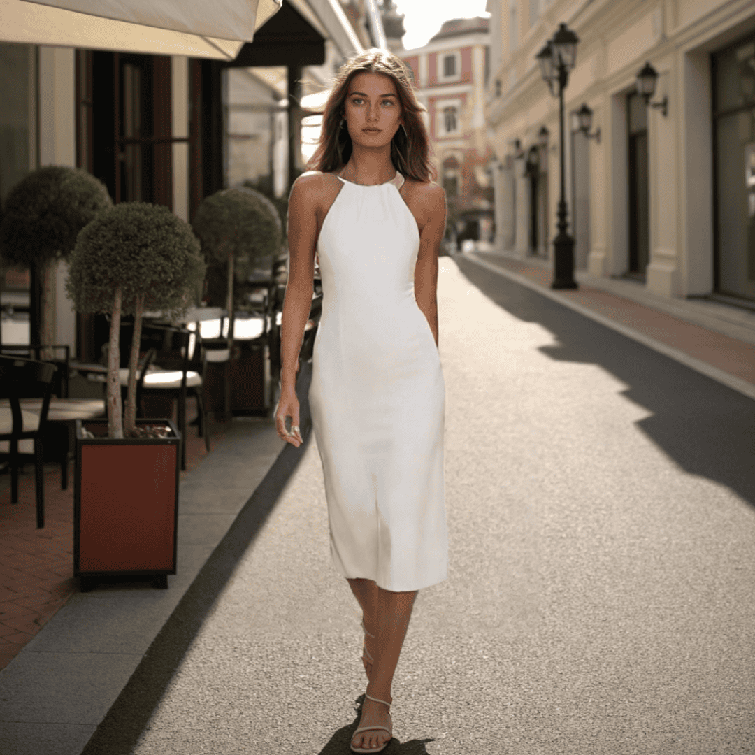 ABITO SENZA MANICHE TAGLIO ADERENTE