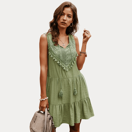 ABITO IN FLANELLA CON RICAMO