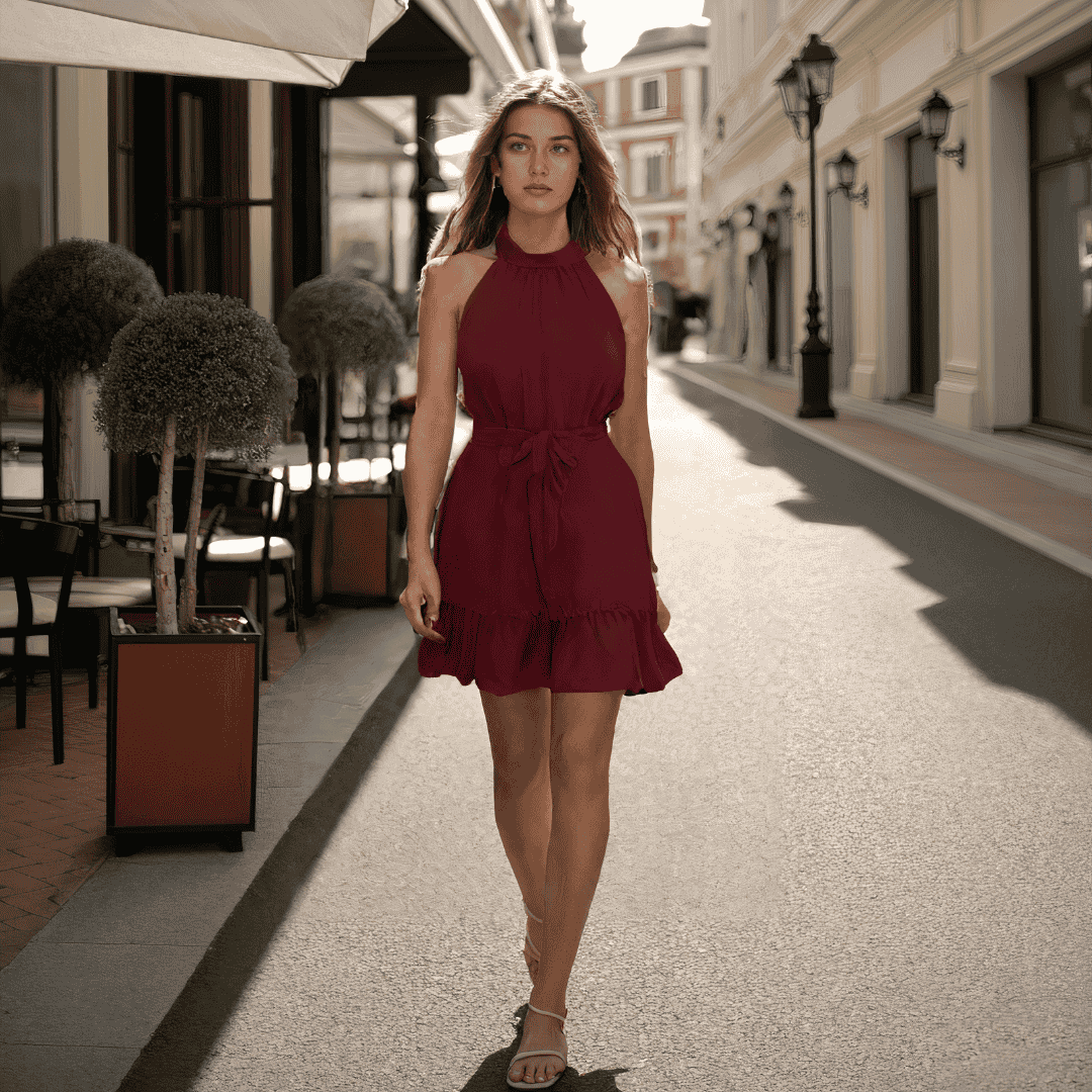 ABITO CON COLLETTO ROTONDO