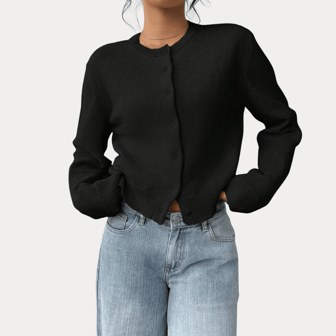 CARDIGAN A MANICHE LUNGHE CON ORLI A COSTINE