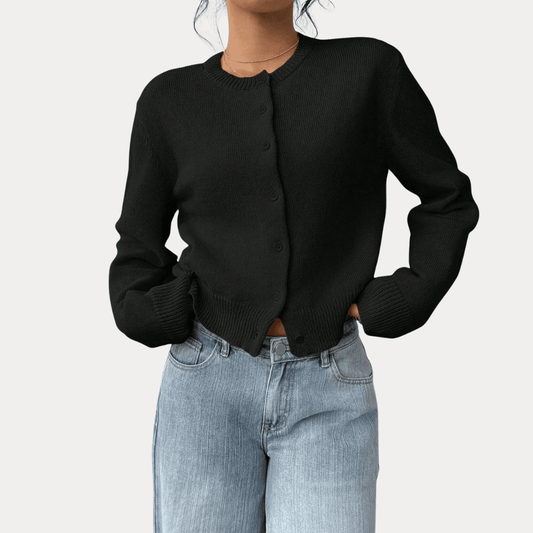 CARDIGAN A MANICHE LUNGHE CON ORLI A COSTINE