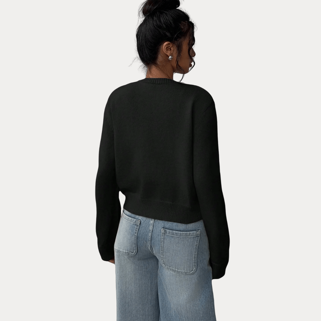 CARDIGAN A MANICHE LUNGHE CON ORLI A COSTINE