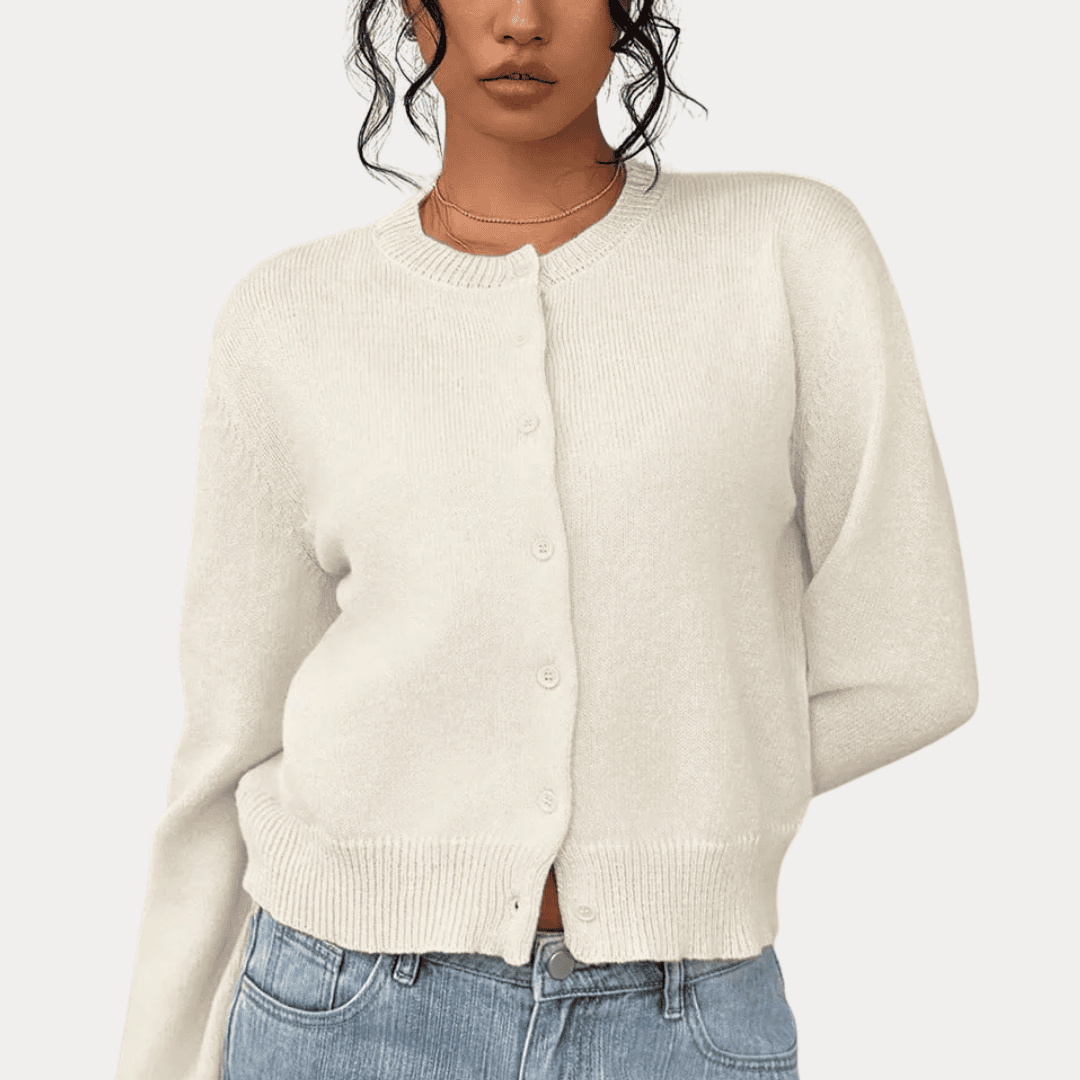 CARDIGAN A MANICHE LUNGHE CON ORLI A COSTINE