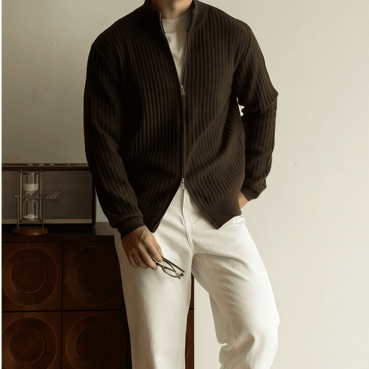 CARDIGAN A COSTE CON ZIP