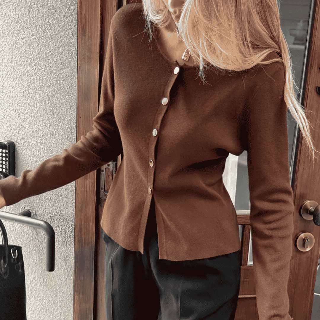 CARDIGAN A MANICHE LUNGHE CON BOTTONI