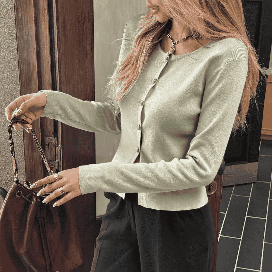 CARDIGAN A MANICHE LUNGHE CON BOTTONI