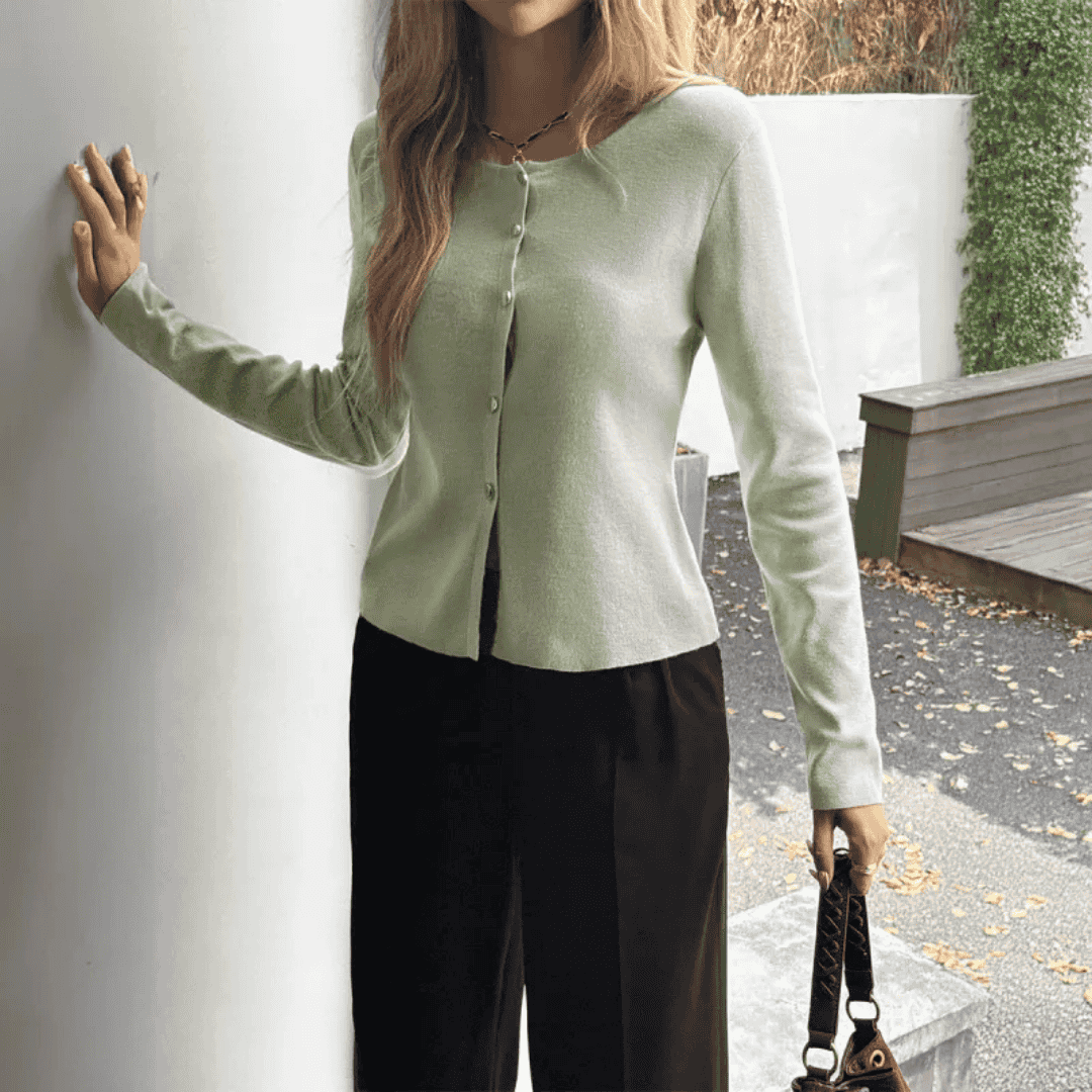 CARDIGAN A MANICHE LUNGHE CON BOTTONI