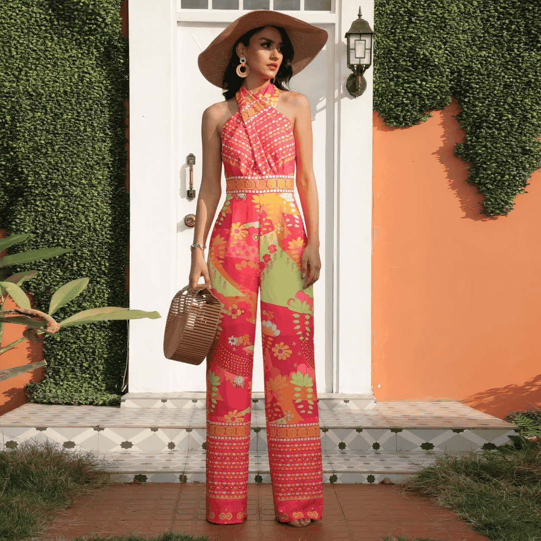 COMPLETO A VITA ALTA CON FANTASIA FLOREALE