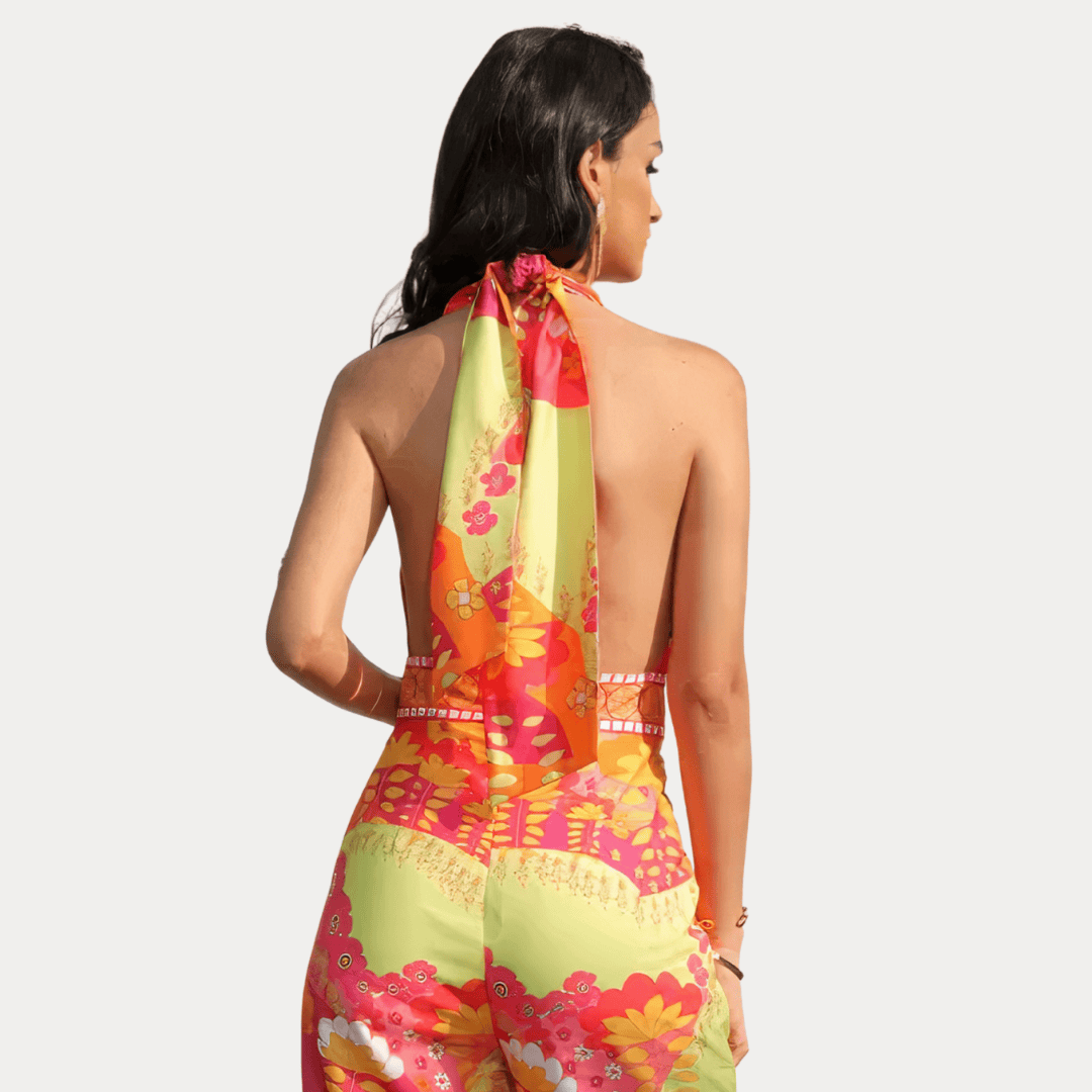 COMPLETO A VITA ALTA CON FANTASIA FLOREALE