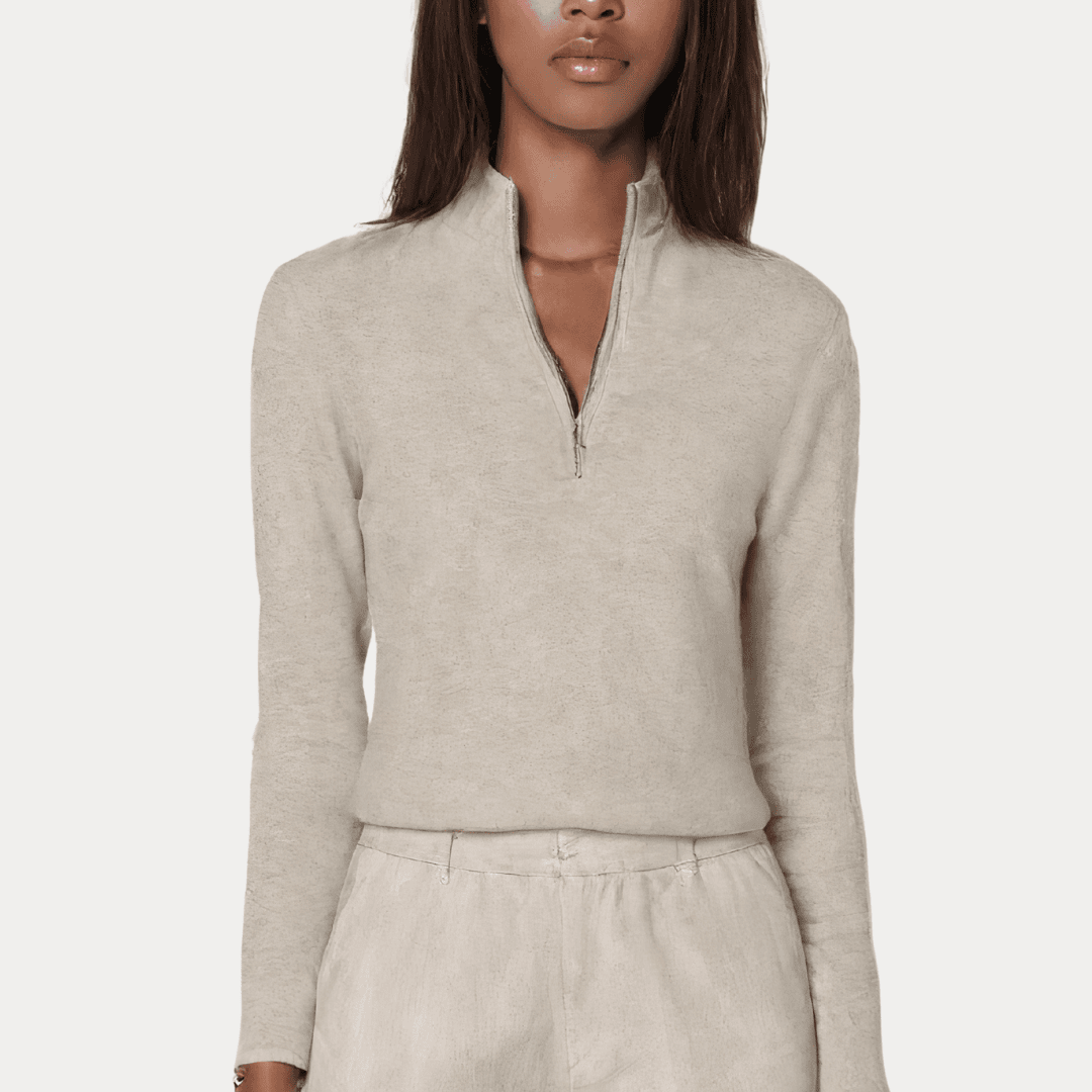 PULLOVER DONNA IN CASHMERE CON ZIP