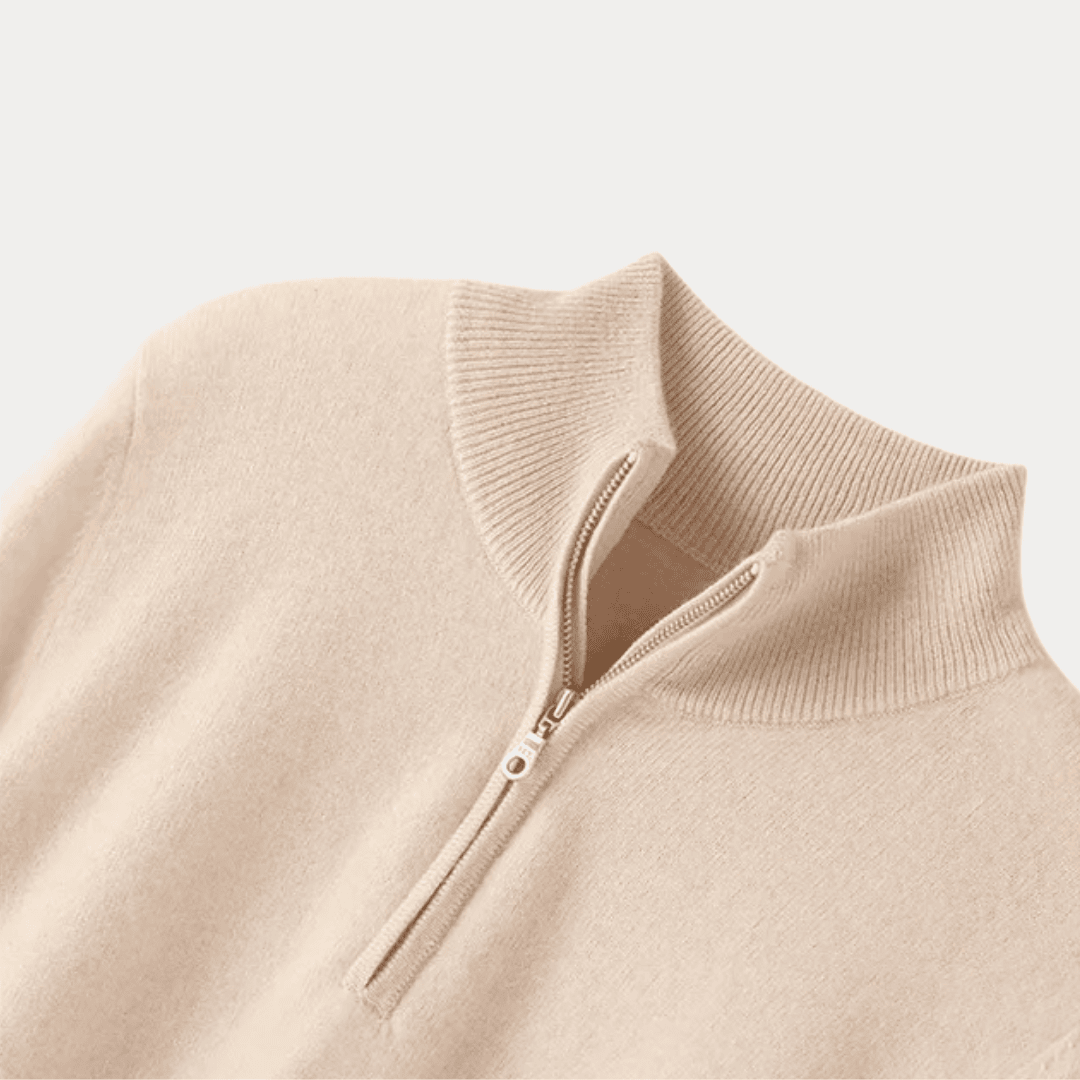 PULLOVER DONNA IN CASHMERE CON ZIP