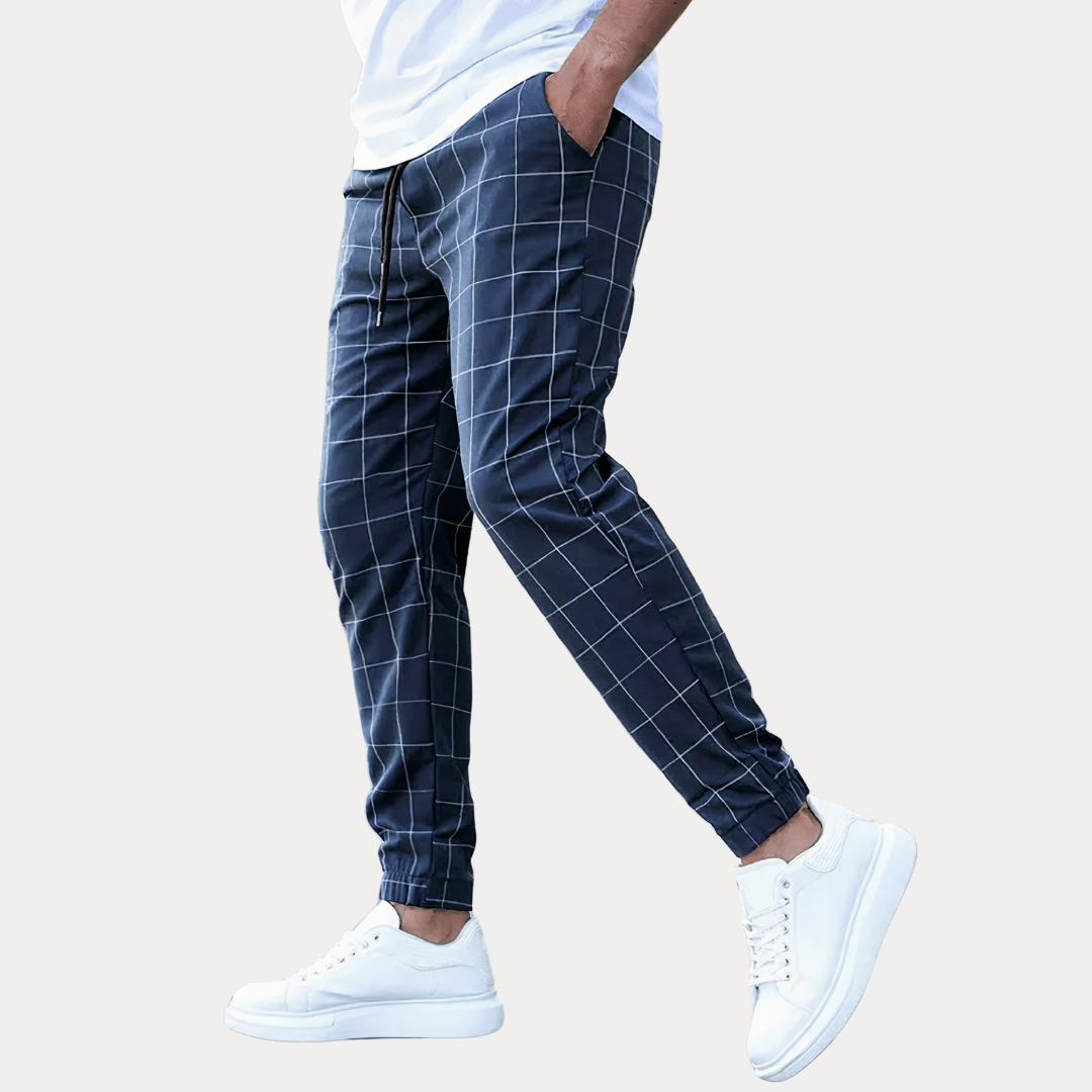 PANTALONI SLIM FIT A QUADRI