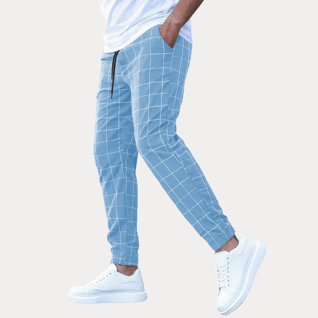 PANTALONI SLIM FIT A QUADRI