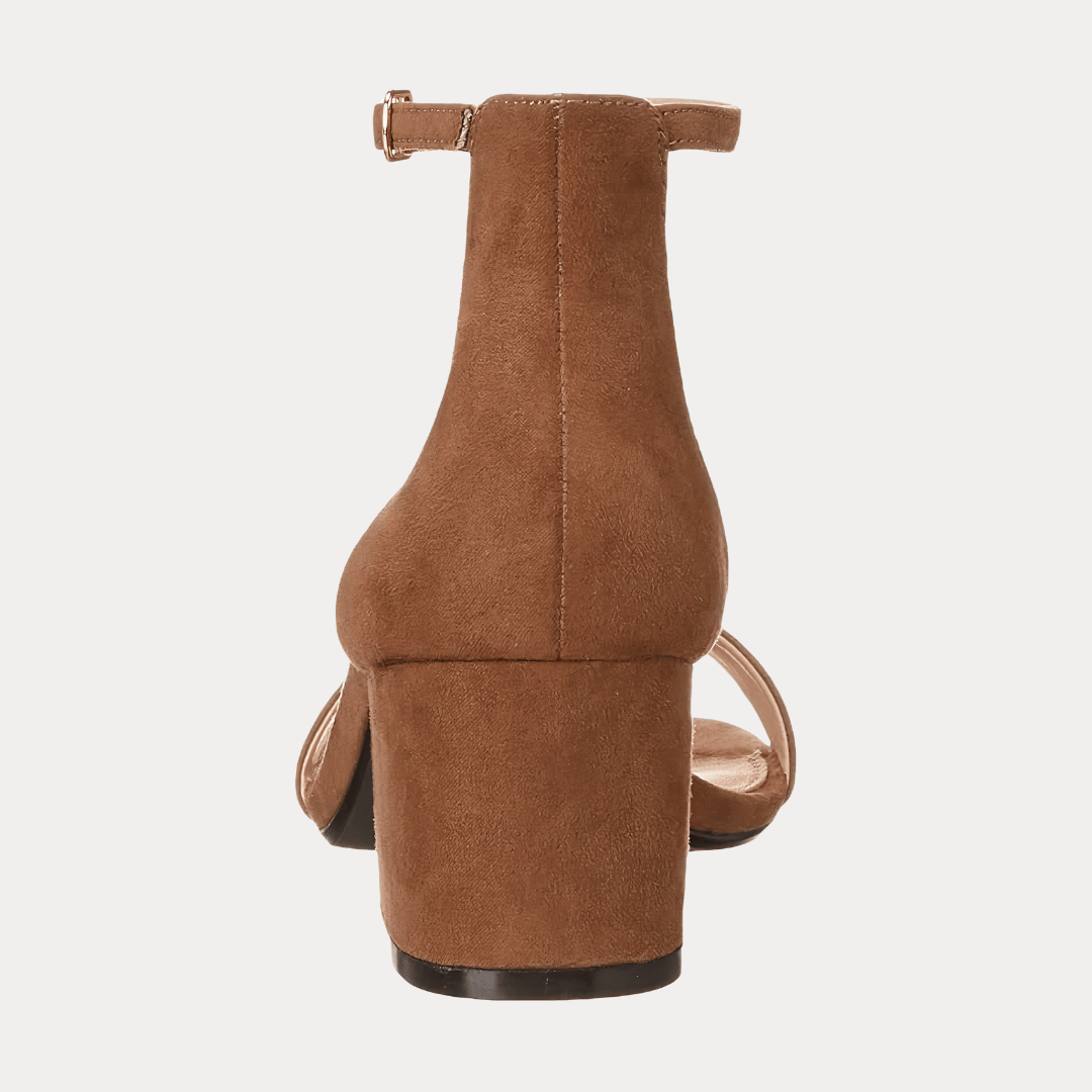 SANDALI CON TACCO LARGO E FIBBIA REGOLABILE