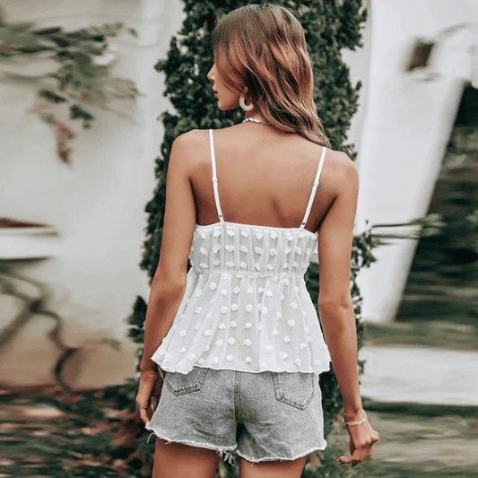 TOP DECORO POIS CON SCOLLO A V