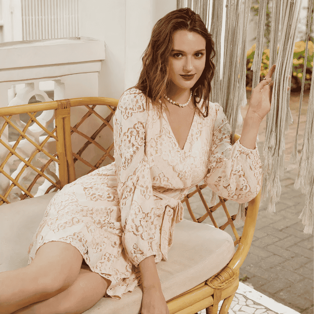 ABITO IN COTONE IN PIZZO RICAMATO