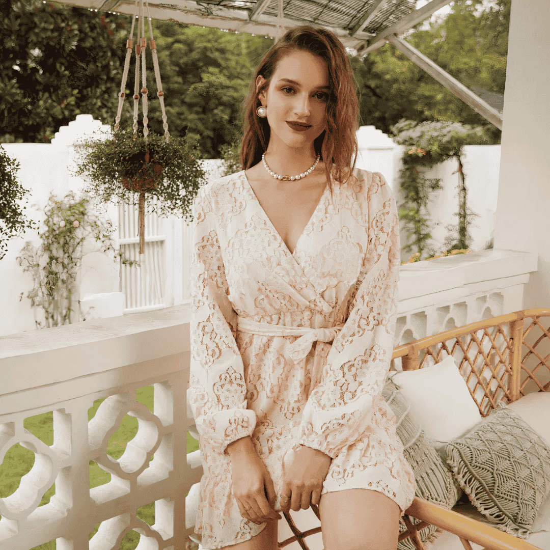 ABITO IN COTONE IN PIZZO RICAMATO