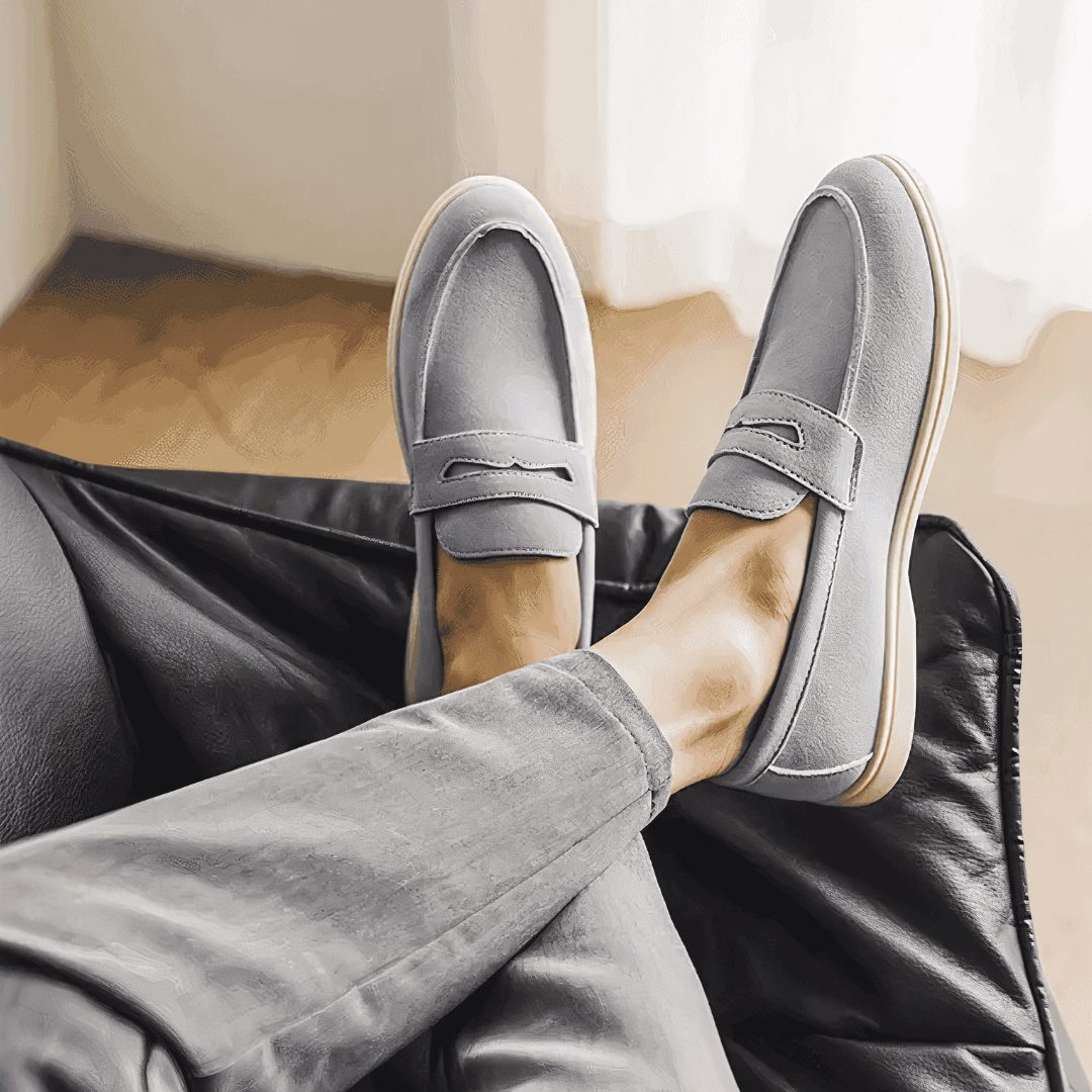 MOCASSINI IN PELLE SCAMOSCIATA