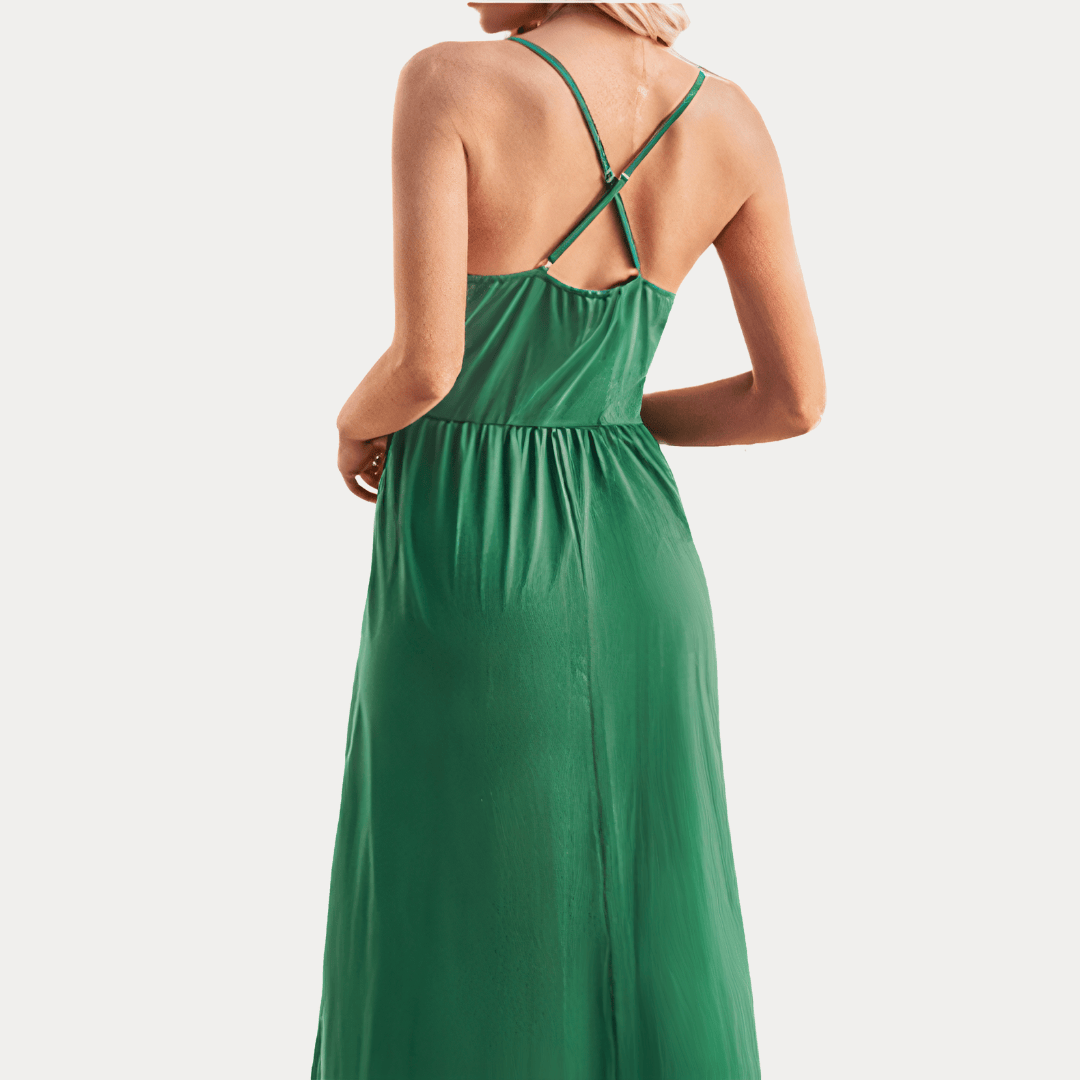 VESTITO LUNGO CON SPACCO