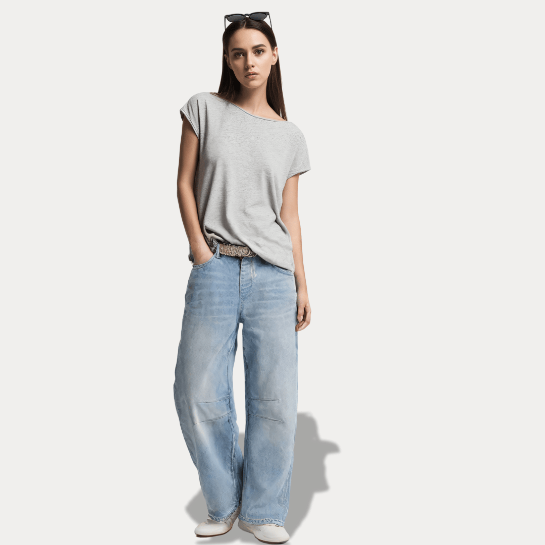 BALLOON JEANS IN COTONE