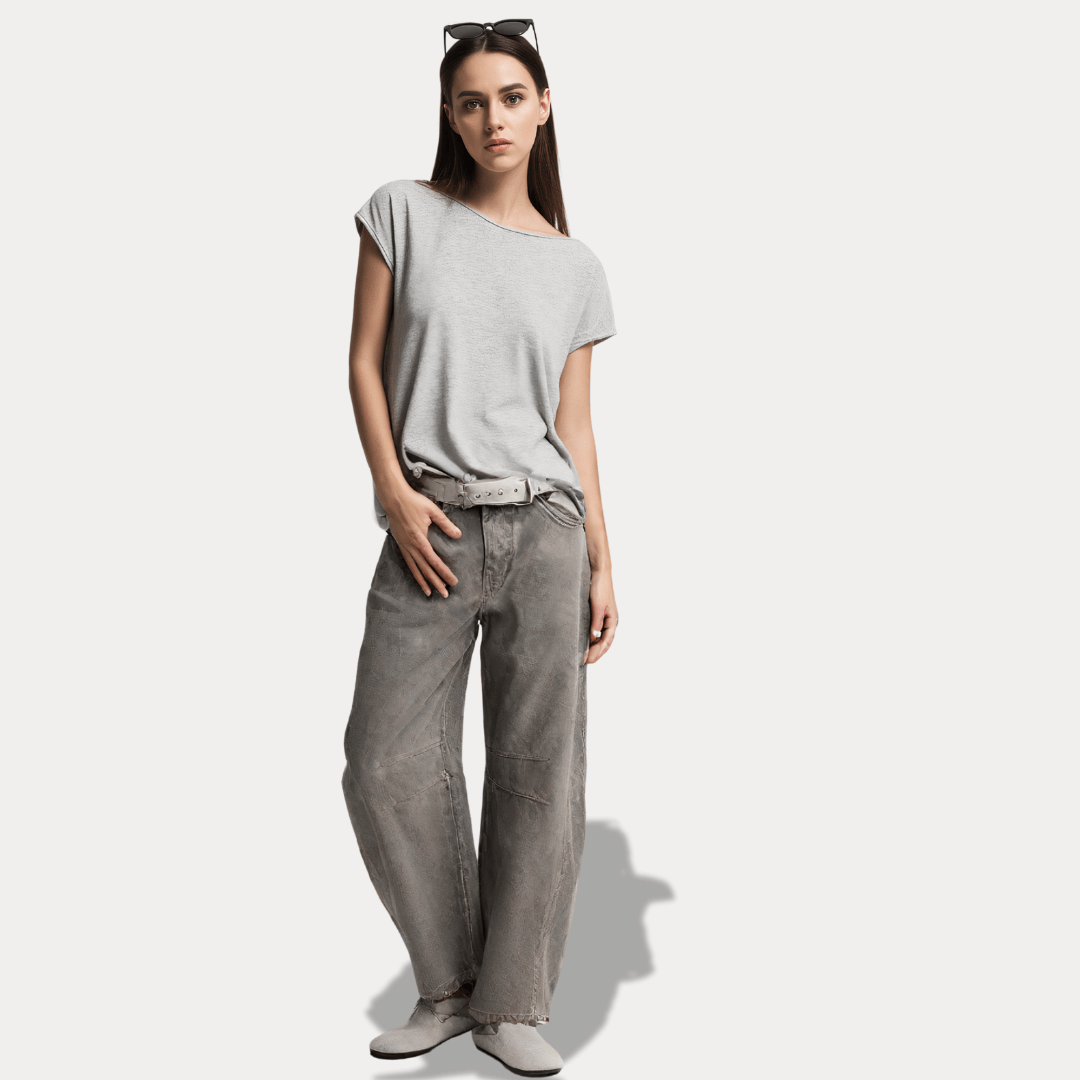 BALLOON JEANS IN COTONE