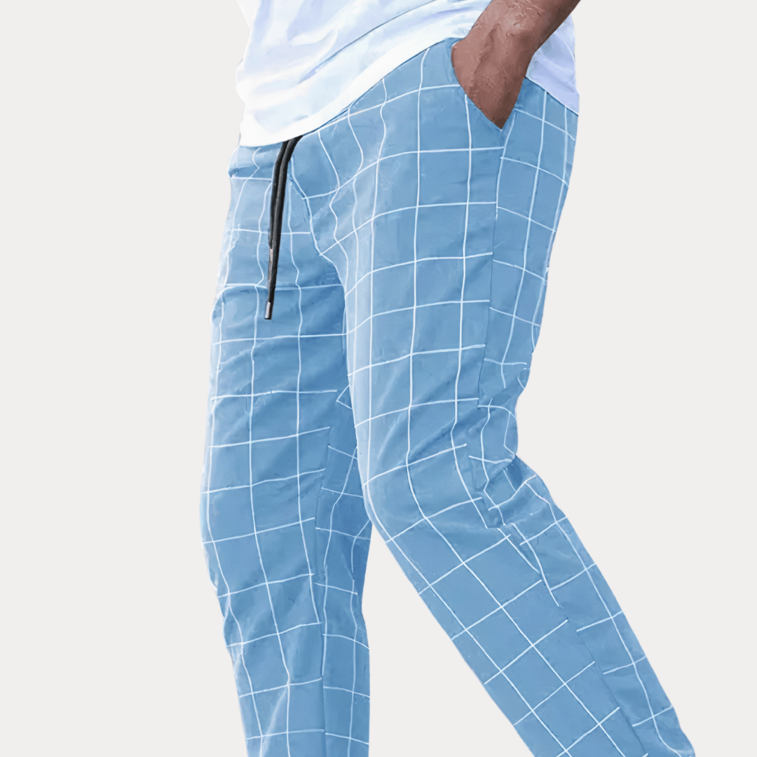 PANTALONI SLIM FIT A QUADRI