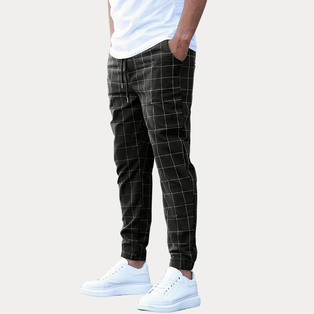 PANTALONI SLIM FIT A QUADRI