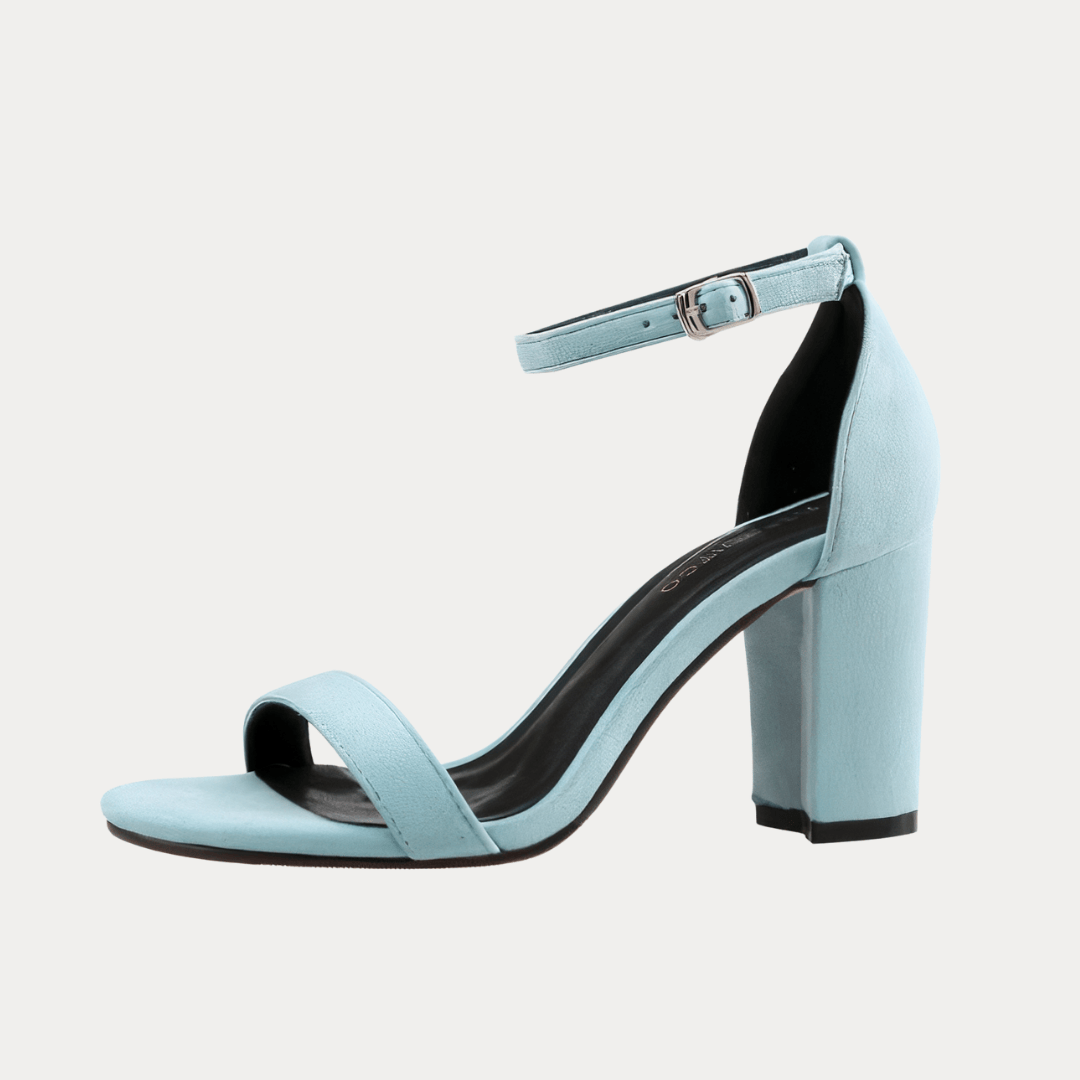 SANDALI CON TACCO LARGO E FIBBIA REGOLABILE