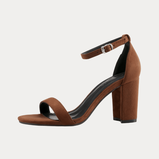 SANDALI CON TACCO LARGO E FIBBIA REGOLABILE