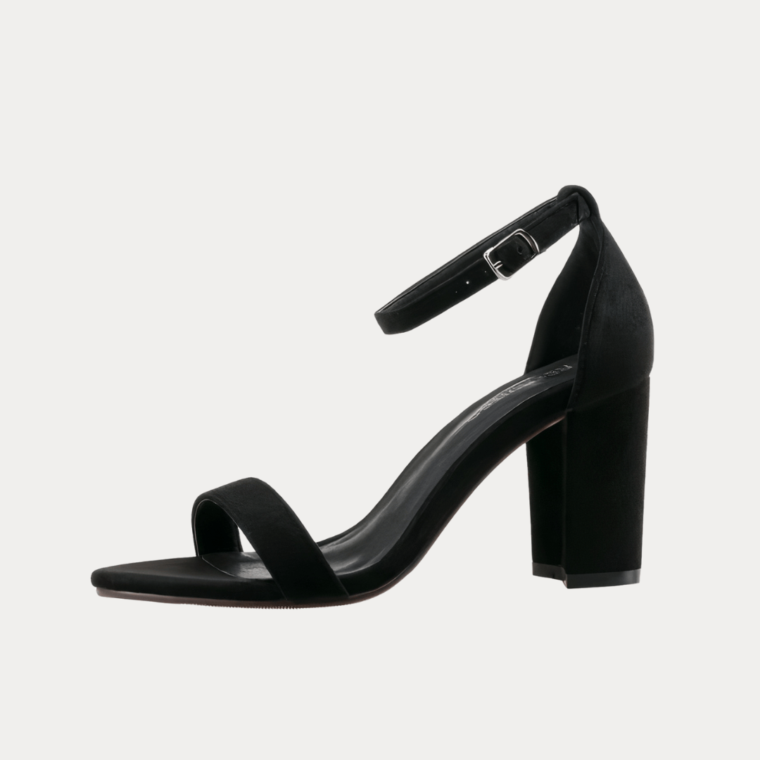 SANDALI CON TACCO LARGO E FIBBIA REGOLABILE