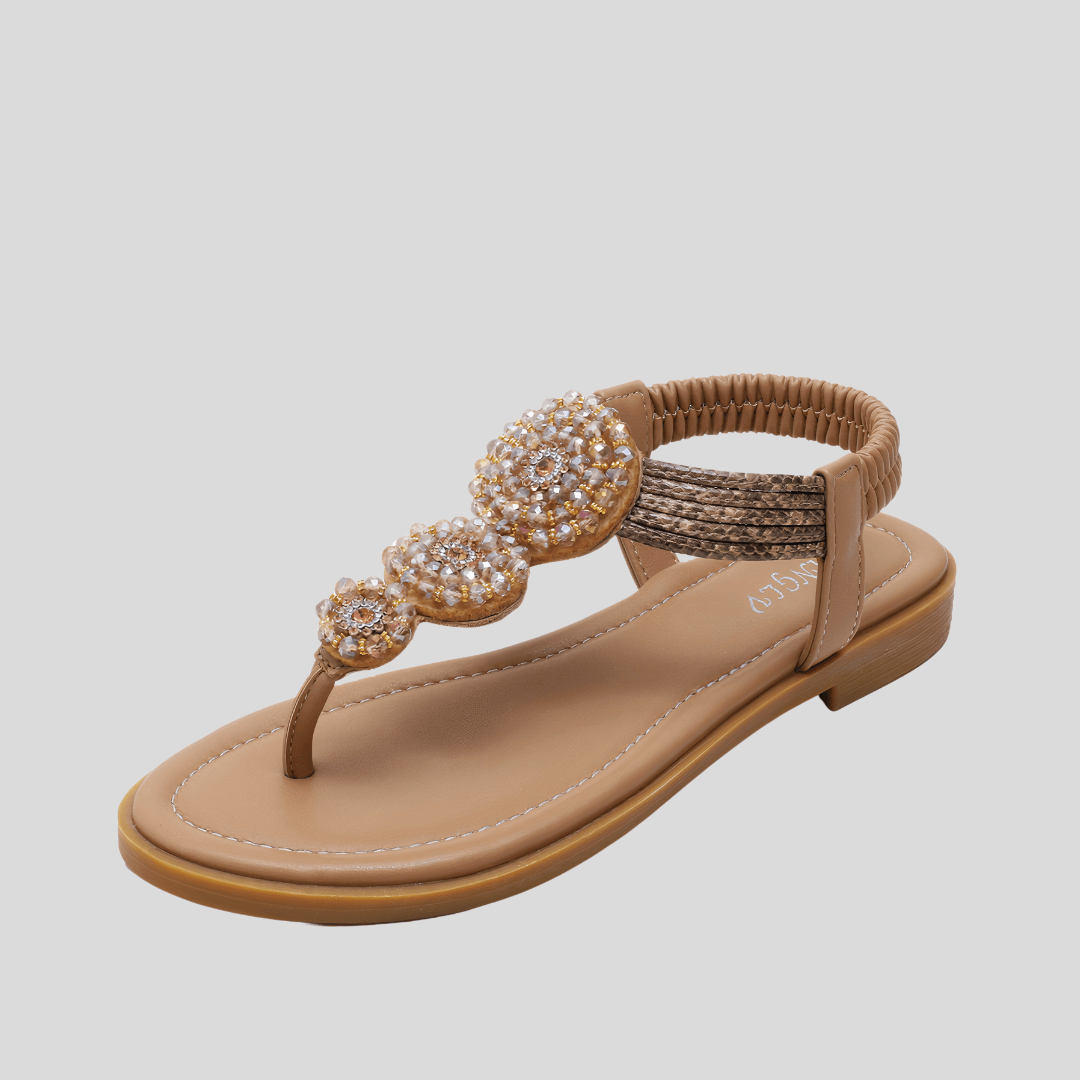 SANDALI CON DECORO DI PERLE