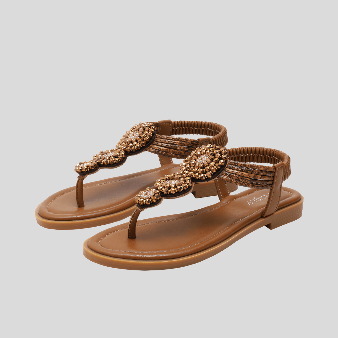 SANDALI CON DECORO DI PERLE