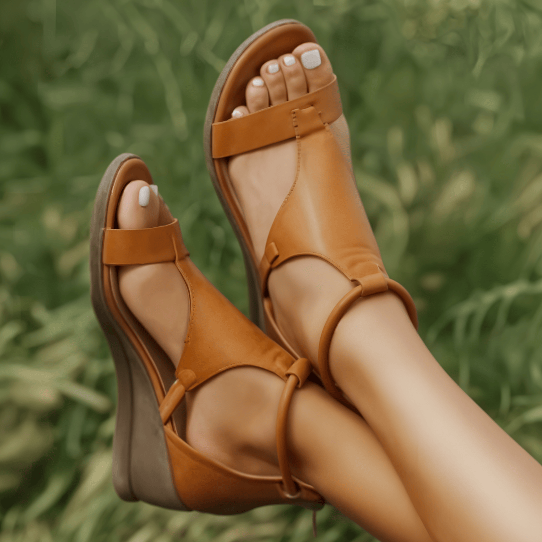 SANDALI TACCO IN PELLE